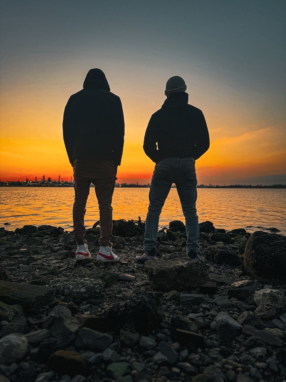 Two Friends at Sunset